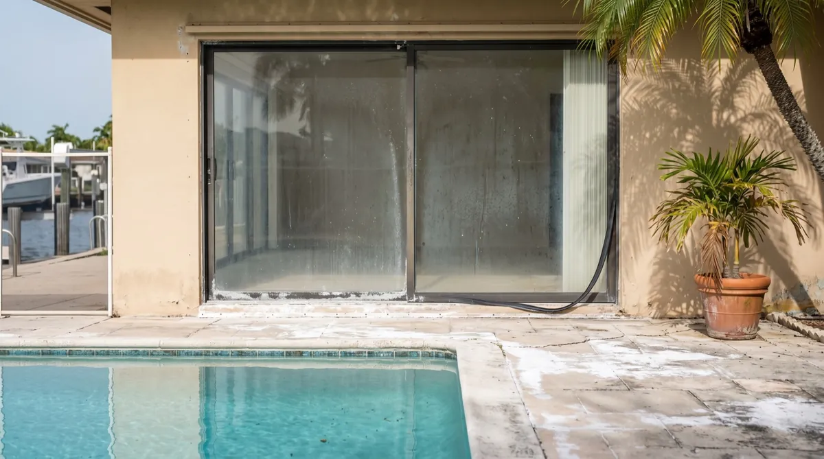 Sliding door track making grinding noise